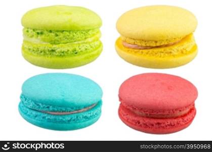 Colorful macaroon set with clipping path&#xA;