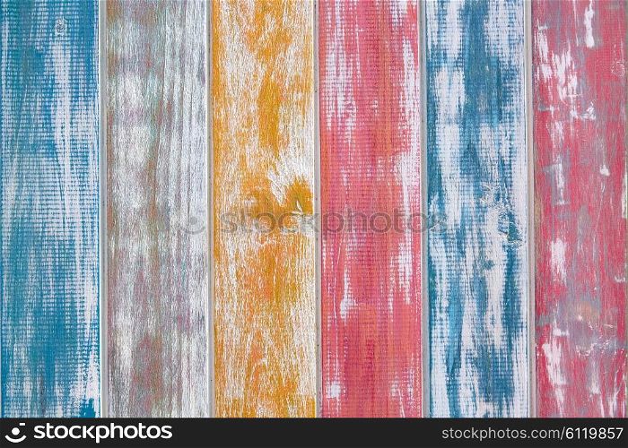 Colorful mexican stripes chalk painted wood texture background