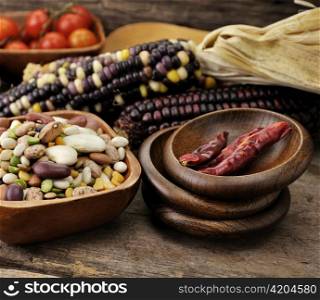 Colorful Mix Of Beans, Lentil, Green And Yellow Peas