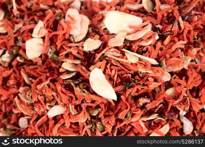 Colorful mix of different asian spices
