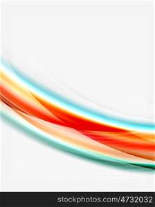 Colorful modern wave line, business abstract layout or flyer