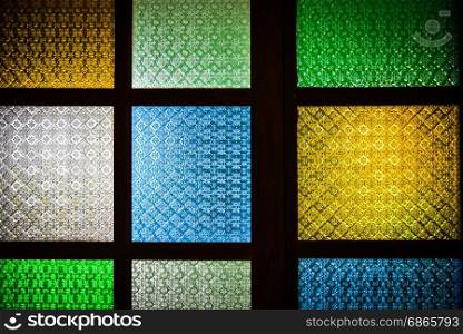 Colorful mosaic stained glass