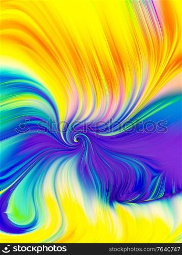 Colorful Motion. Visual Perfume series. Design composed of vibrant flow of hues and gradients as a metaphor for art, design and technology