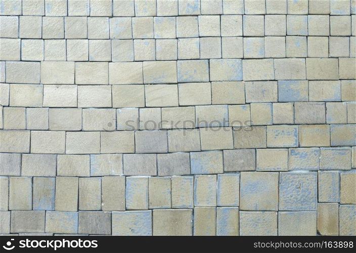 Colorful of ceramic tiles on the wall