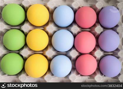 colorful of eggs for holiday easter festival on crate, can use as background