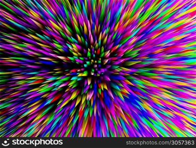 colorful of pointed stripes background, 3d render