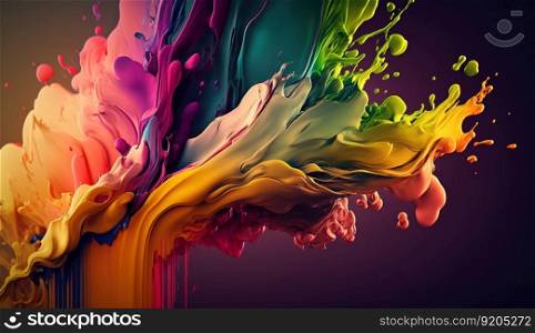 Colorful Paint Texture Background. Generative AI