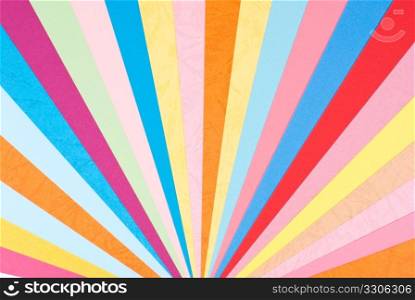 Colorful paper background. It was make up of many papers.