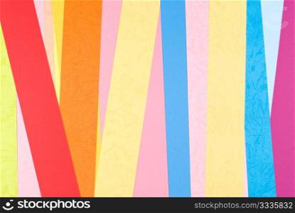 Colorful paper background. It was make up of many papers.
