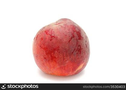 colorful peach over white background