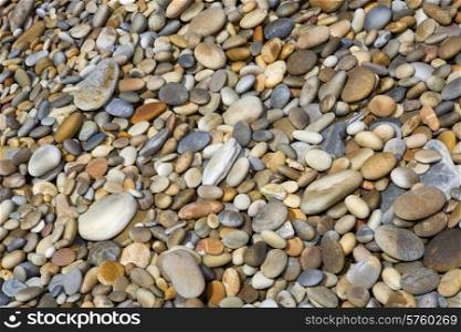colorful pebble stone background, at the beach