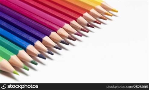 colorful pencils concept with copy space 5
