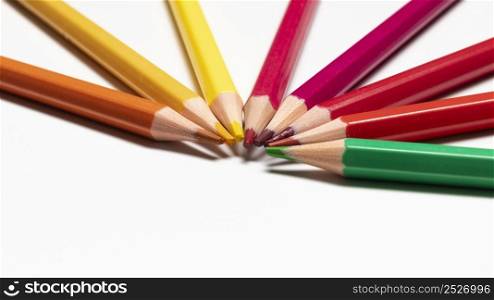 colorful pencils concept with copy space 6