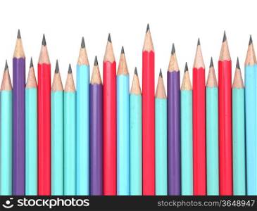 colorful pencils isolated on white