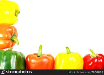 Colorful pepper border