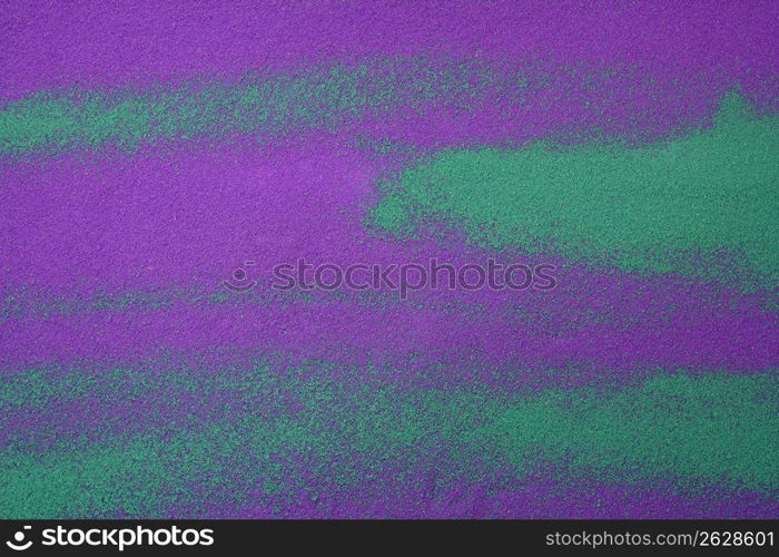 colorful pigments background textures in green and purple salt sand