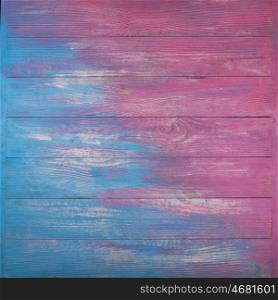 Colorful pink and blue empty pine wooden background. pink and blue wooden background