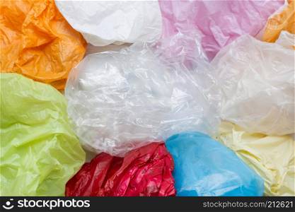 Colorful plastic bags