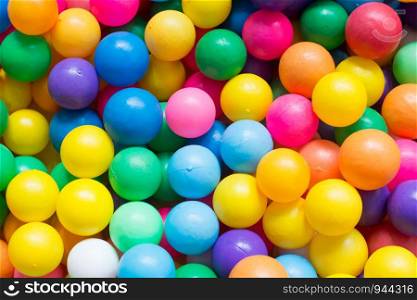 colorful plastic balls on children's playground