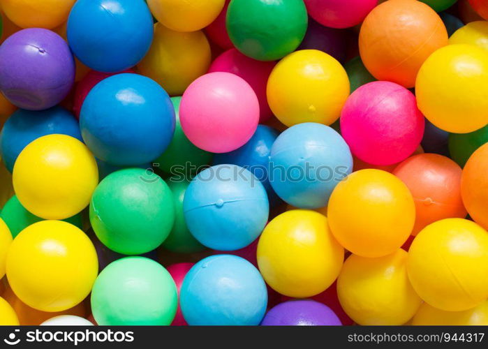 colorful plastic balls on children's playground