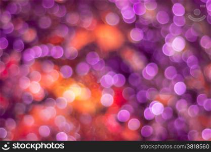 Colorful purple lights bokeh background, Chrismas lights bokeh