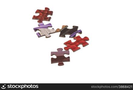 Colorful puzzle isolated on white