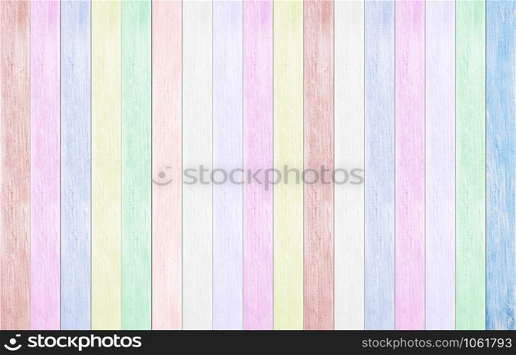 Colorful rainbow wood background texture high resolution. Used for design artwork as background. Blank copy space