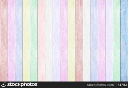 Colorful rainbow wood background texture high resolution. Used for design artwork as background. Blank copy space