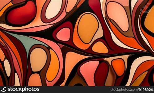 colorful red minimalist psychedelic abstract background, wallpaper warm color generative ai.