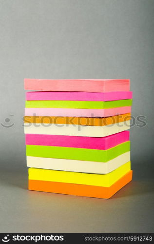 Colorful reminder notes on the color background