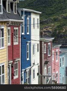 Colorful row houses in St. John&rsquo;s, Newfoundland and Labrador, Canada