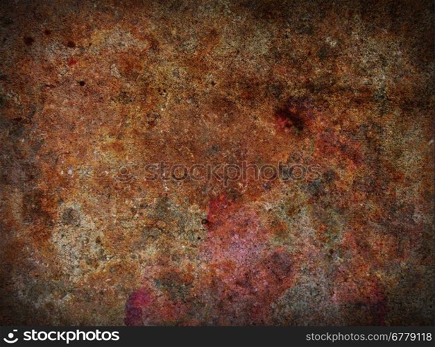 Colorful rusty metal background with complex texture