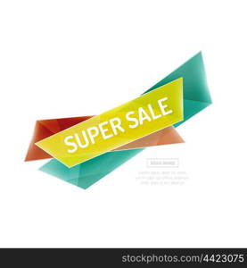 colorful sale banner. colorful sale banner for promotion or ad. Geometric style illustration