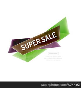 colorful sale banner. colorful sale banner for promotion or ad. Geometric style illustration