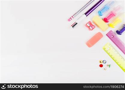 colorful school stationery from. High resolution photo. colorful school stationery from. High quality photo