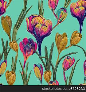 Colorful seamless pattern. Floral wallpaper