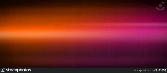 Colorful shiny brushed metal. Gradient from orange to pink. Banner background texture wallpaper. Colorful shiny brushed metal. Gradient from orange to pink. Banner background texture