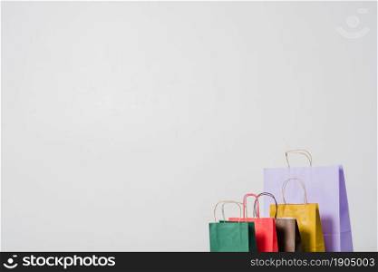 colorful shopping bags. Beautiful photo. colorful shopping bags