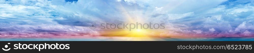 Colorful sky and clouds. Colorful sky and clouds. Summer tropical background. Colorful sky and clouds
