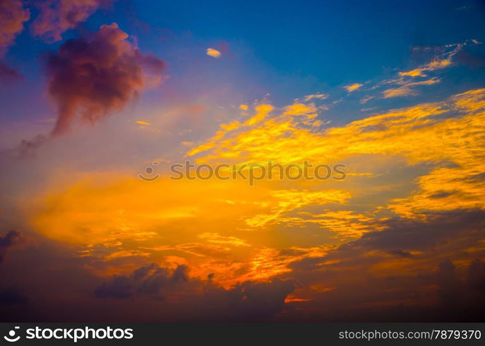 Colorful sky and sunrise