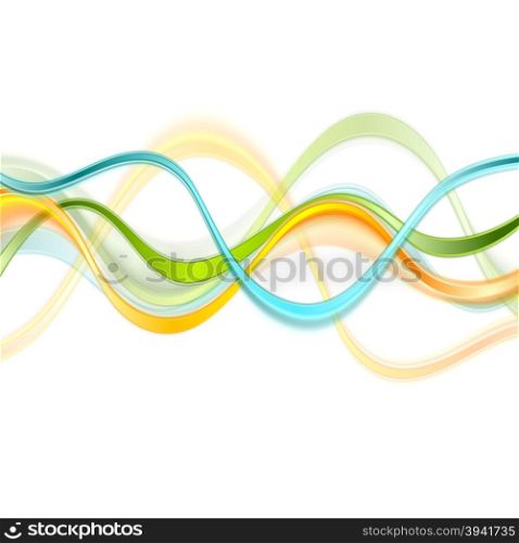 Colorful smooth wavy abstract background