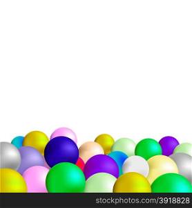 Colorful Spheres on White Background for Your Design. Colorful Spheres