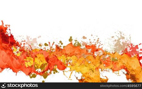 Colorful splashes. Background image with colorful splashes on white backdrop