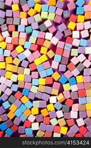 colorful square foam cubes texture for decorative arts