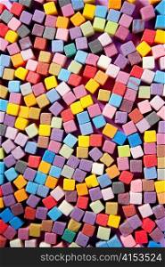 colorful square foam cubes texture for decorative arts