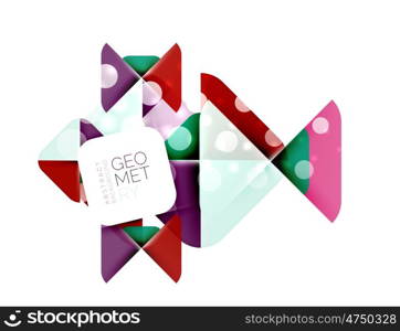 Colorful squares, geometric elements, abstract background template