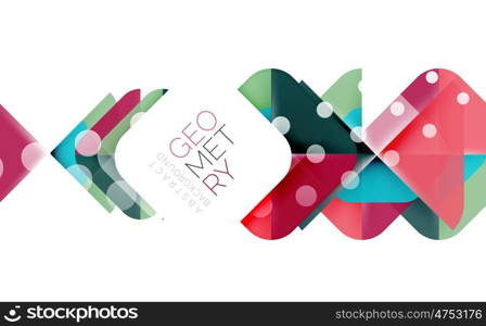 Colorful squares, geometric elements, abstract background template