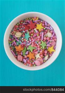 Colorful sugar sprinkles