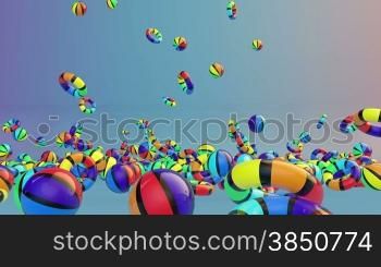 Colorful Summer Objects Falling