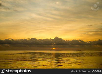 Colorful Sunset In The Beach